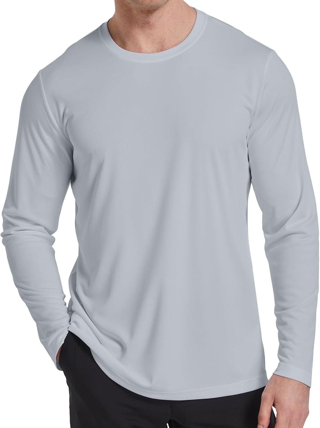 image6 Pack Mens Quick Dry Long Sleeve Shirts UPF 50 UV Sun Protection SPF Shirt Moisture Wicking TShirt for Casual WorkoutBlackSky BlueGreyNavyDark GreyWhite6 Pack