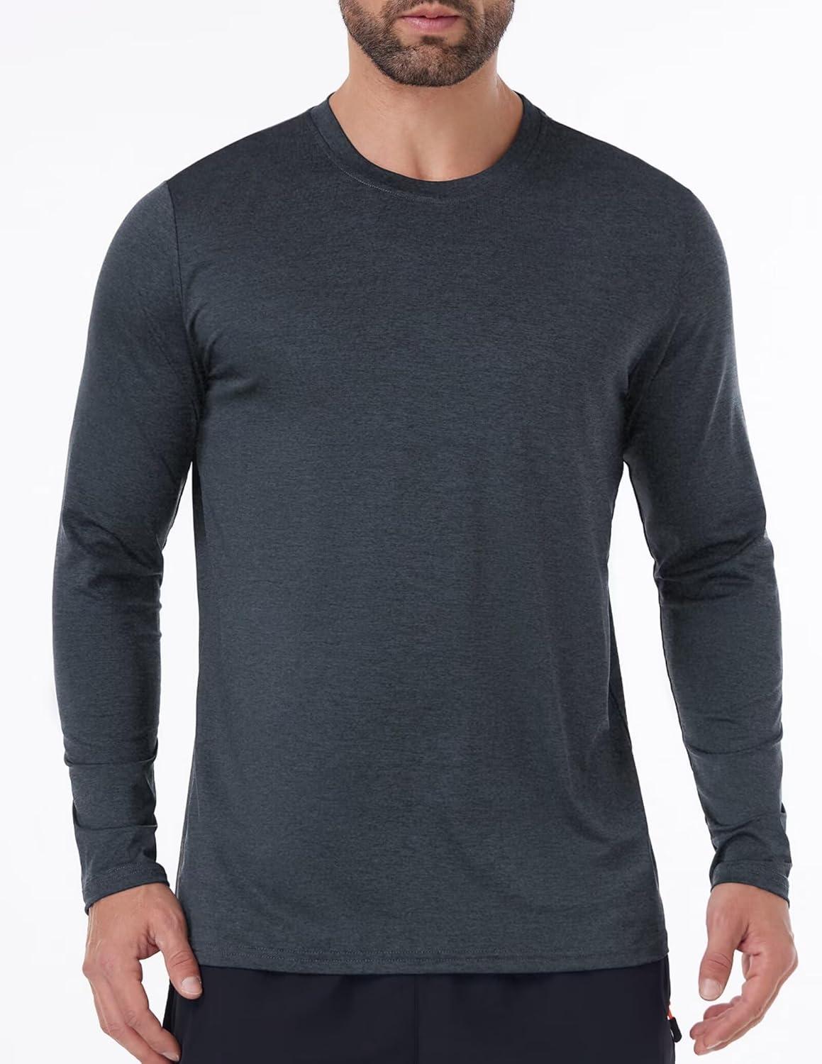 image7 Pack Long Sleeve Shirts for Men Moisture Wicking Sun Protection UV UPF 50 SPF Performance Quick Dry TShirt for CasualBlackGreenDark BlueLight GreyRedDark GreySky Blue7 Pack