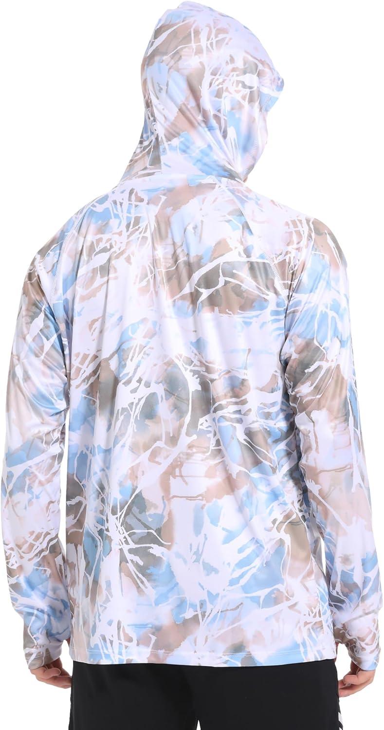 imageOYGSieg 21 Pack Mens UPF 50 Sun Protection Lightweight Hoodie Long Sleeve Shirt SPF Fishing Outdoor UV rash guard Shirts