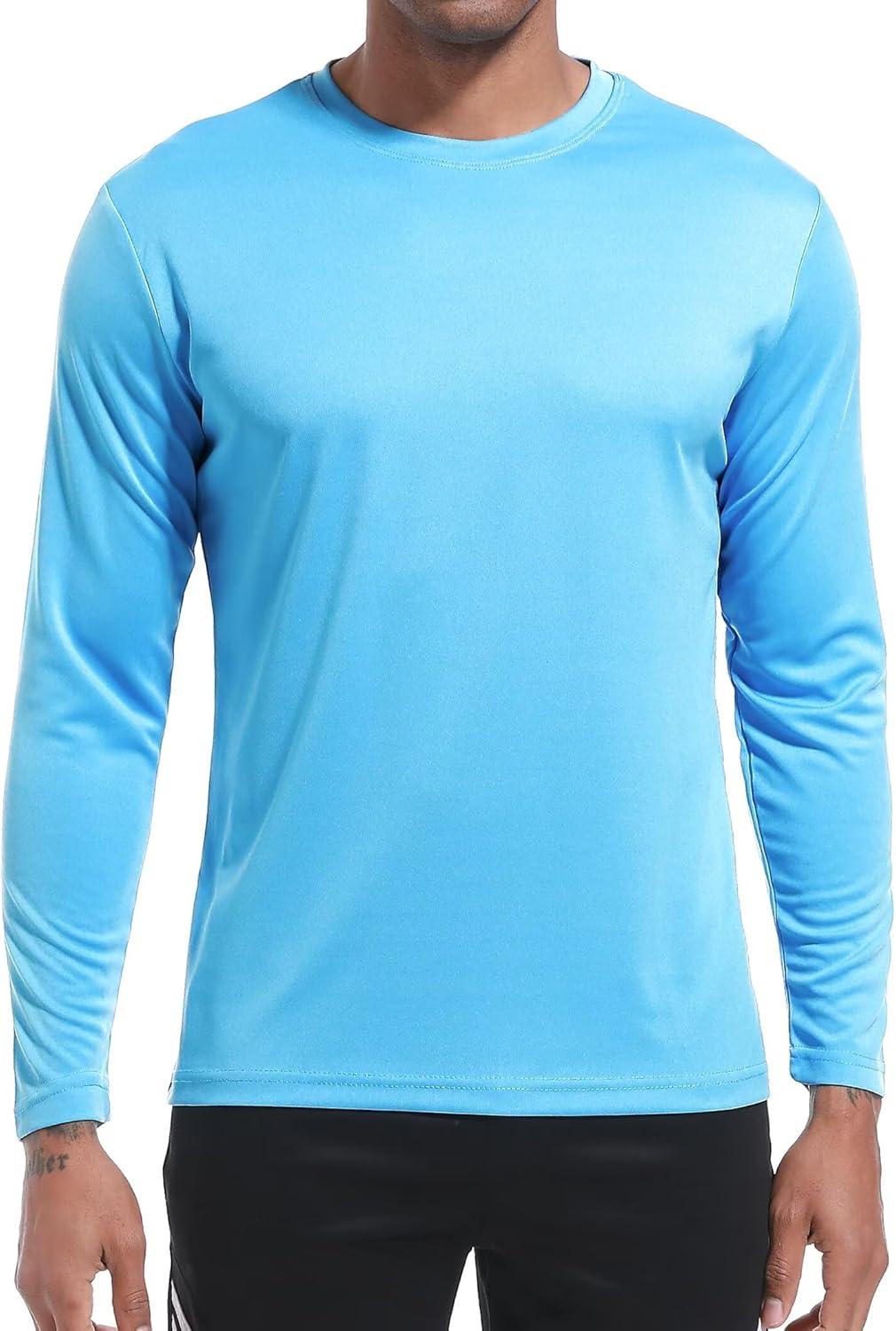 imageOYGSieg 6 Pack Long Sleeve Shirts for Men Moisture Wicking UPF SPF Sun Protection Tee Shirts Workout T Shirts CasualSetb6 Pack