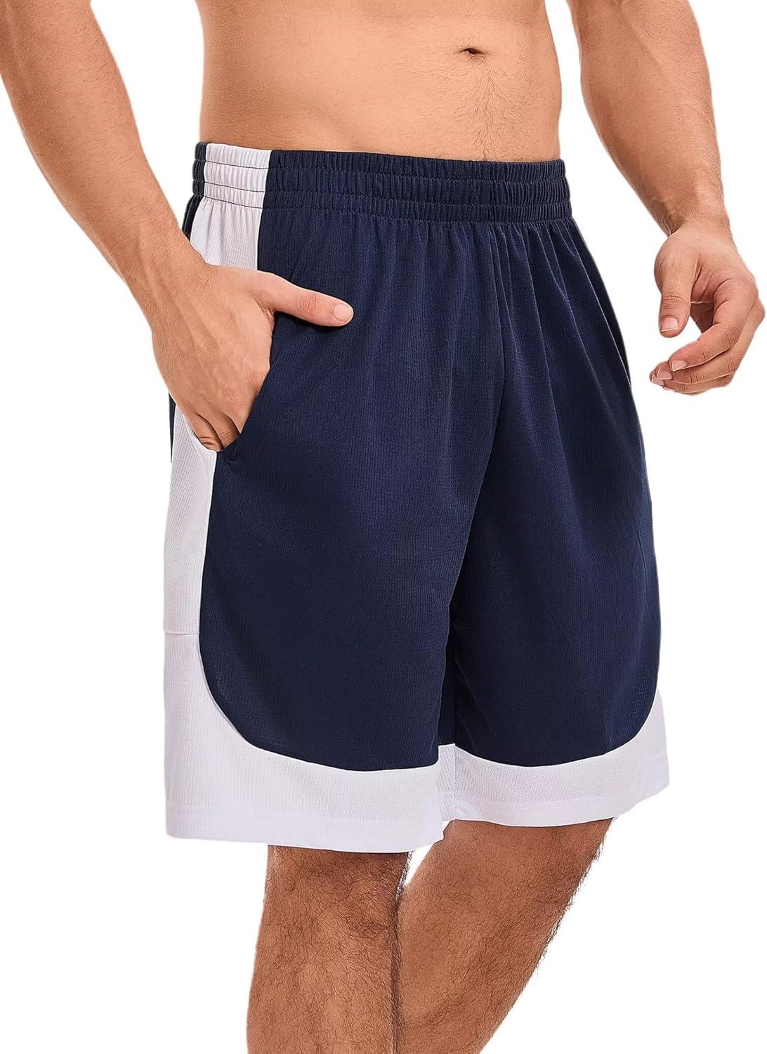 imageOYGSieg 6 Pack Mens Mesh Athletic Basketball Shorts Gym Shorts with Pockets Quick Dry Workout Running Shorts Casual for MenSeta