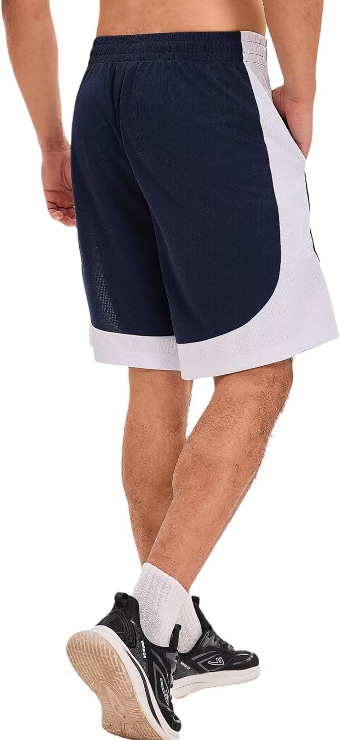 imageOYGSieg 6 Pack Mens Mesh Athletic Basketball Shorts Gym Shorts with Pockets Quick Dry Workout Running Shorts Casual for MenSeta
