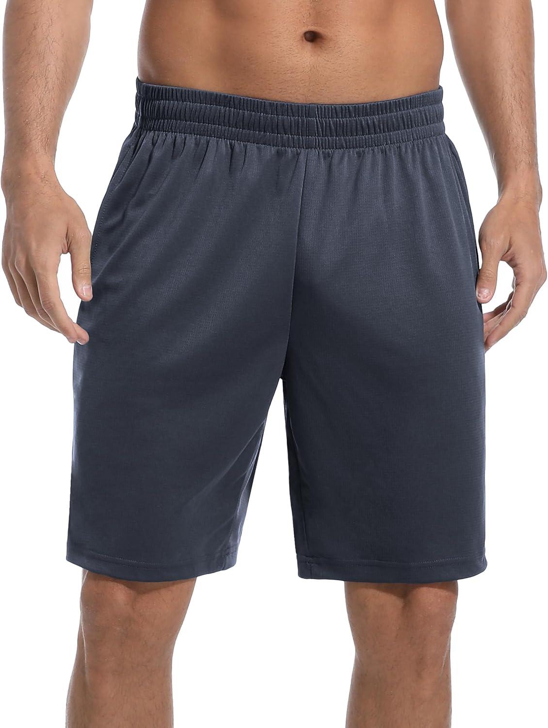 imageOYGSieg 6 Pack Mens Mesh Athletic Basketball Shorts Gym Shorts with Pockets Quick Dry Workout Running Shorts Casual for MenSetb