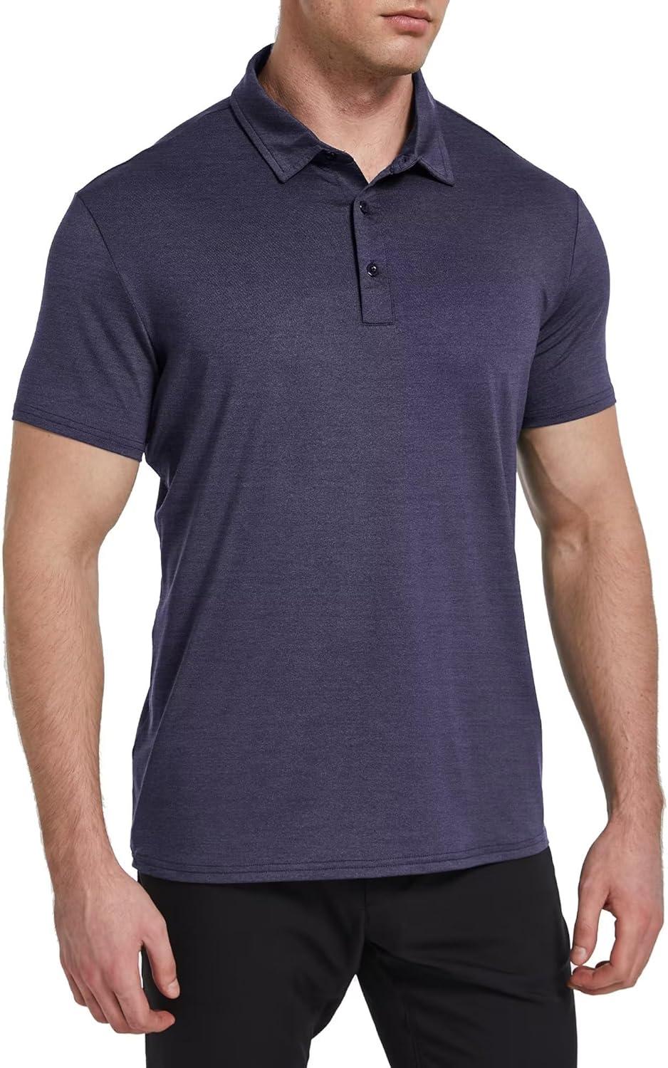 imageOYGSieg 6 Pack Mens Polo Shirts Performance Short Sleeve Golf Shirt Moisture Wicking Athletic Casual Collared TShirtBlackDark GreyPurpleLight GreyBlueRed Seta 6 Pack