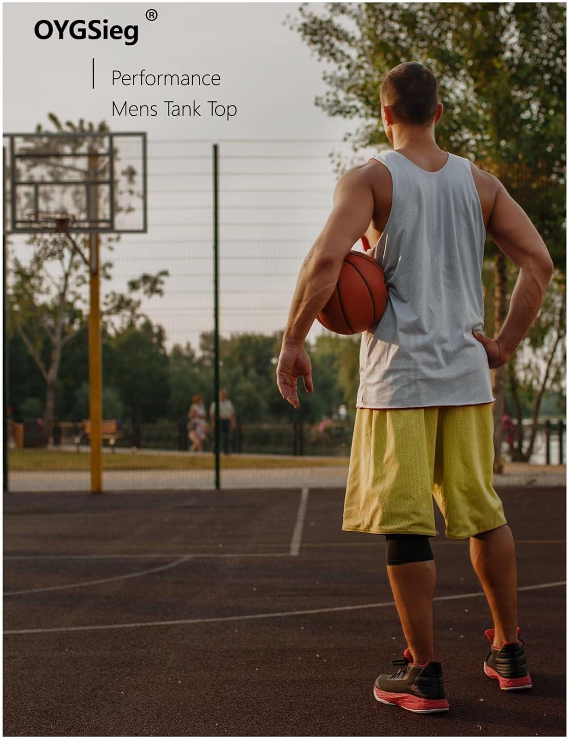 imageOYGSieg 6 Pack Mens Quick Dry Workout Tank Tops Breathable Gym Sleeveless Muscle Shirts for Active Men3blackNavyLight GreyGreen