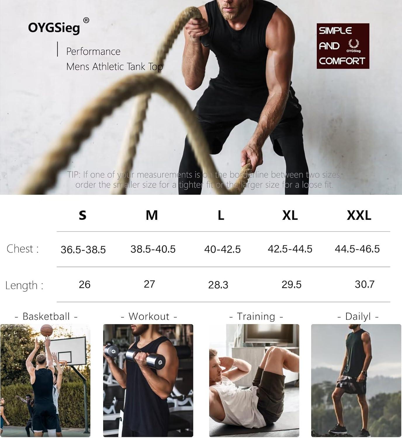 imageOYGSieg 6 Pack Mens Quick Dry Workout Tank Tops Breathable Gym Sleeveless Muscle Shirts for Active MenBlackNavyLight BlueBlueRedGreen