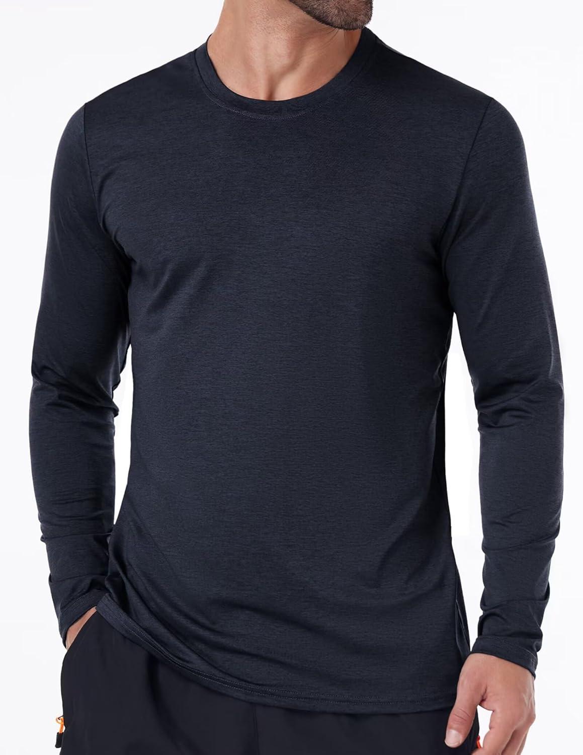 image:image67 Pack Mens Quick Dry Long Sleeve Shirts UPF 50 UV Sun Protection SPF Shirt Moisture Wicking TShirt for Casual Workout2black2grey2dark Grey6 Pack