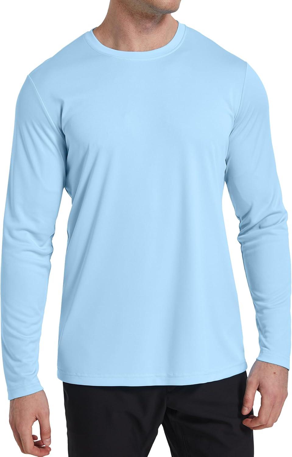 image:image67 Pack Mens Quick Dry Long Sleeve Shirts UPF 50 UV Sun Protection SPF Shirt Moisture Wicking TShirt for Casual WorkoutBlackSky BlueGreyNavyDark GreyWhite6 Pack