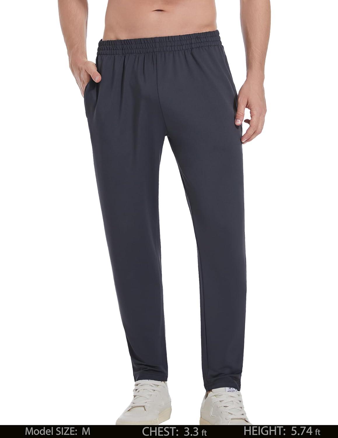 image:imageOYGSieg 4 Pack Mens Athletic Sweatpants with Zipper PocketsQuick Dry Jogger for MenWorkout Casual Hiking Track Pants MenNavyDark GrayBlack2
