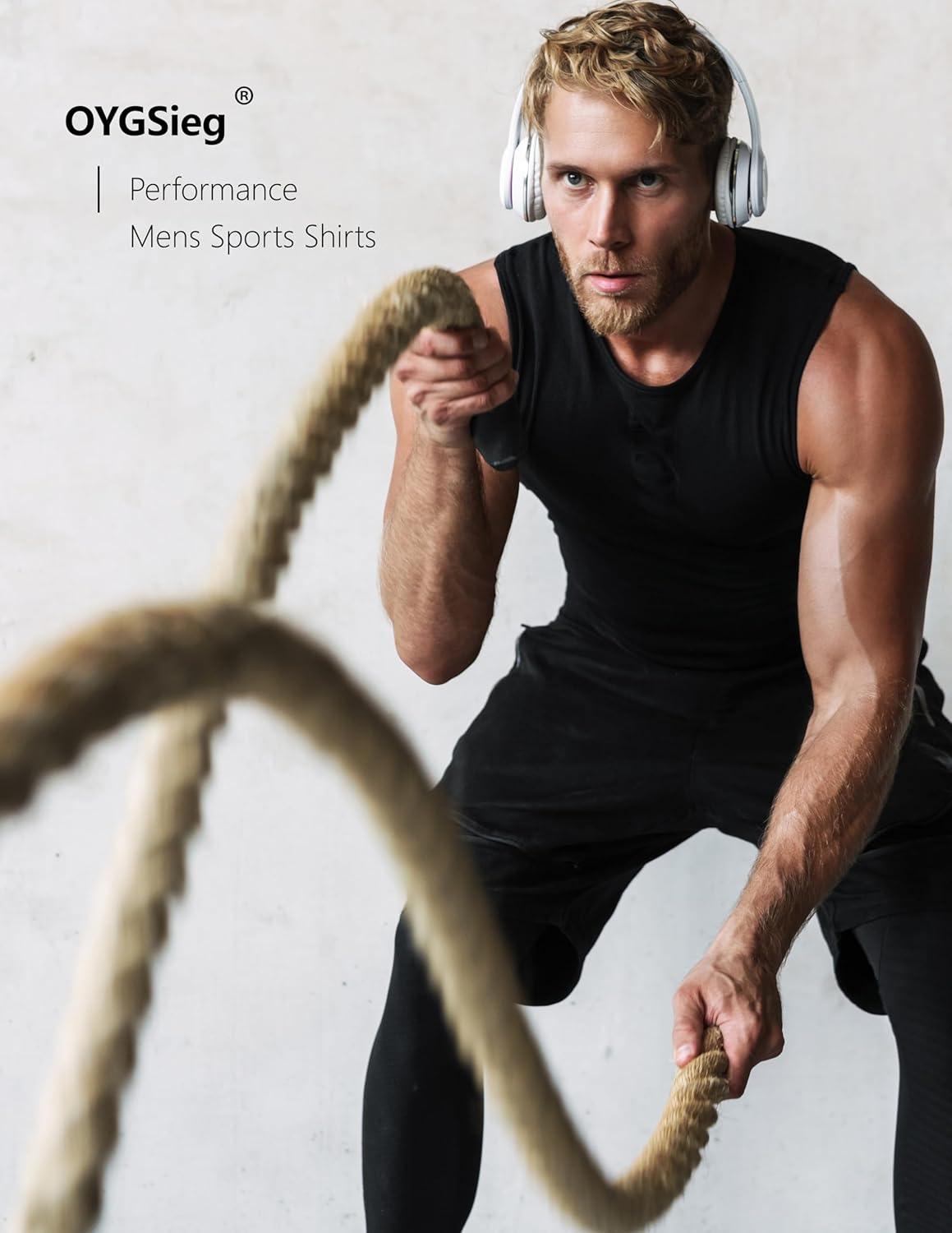 image:imageOYGSieg 56 Pack Mens Athletic Compression Shirts Sleeveless Tank Top Base Layer Sports Workout Shirts for Basketball5 Black