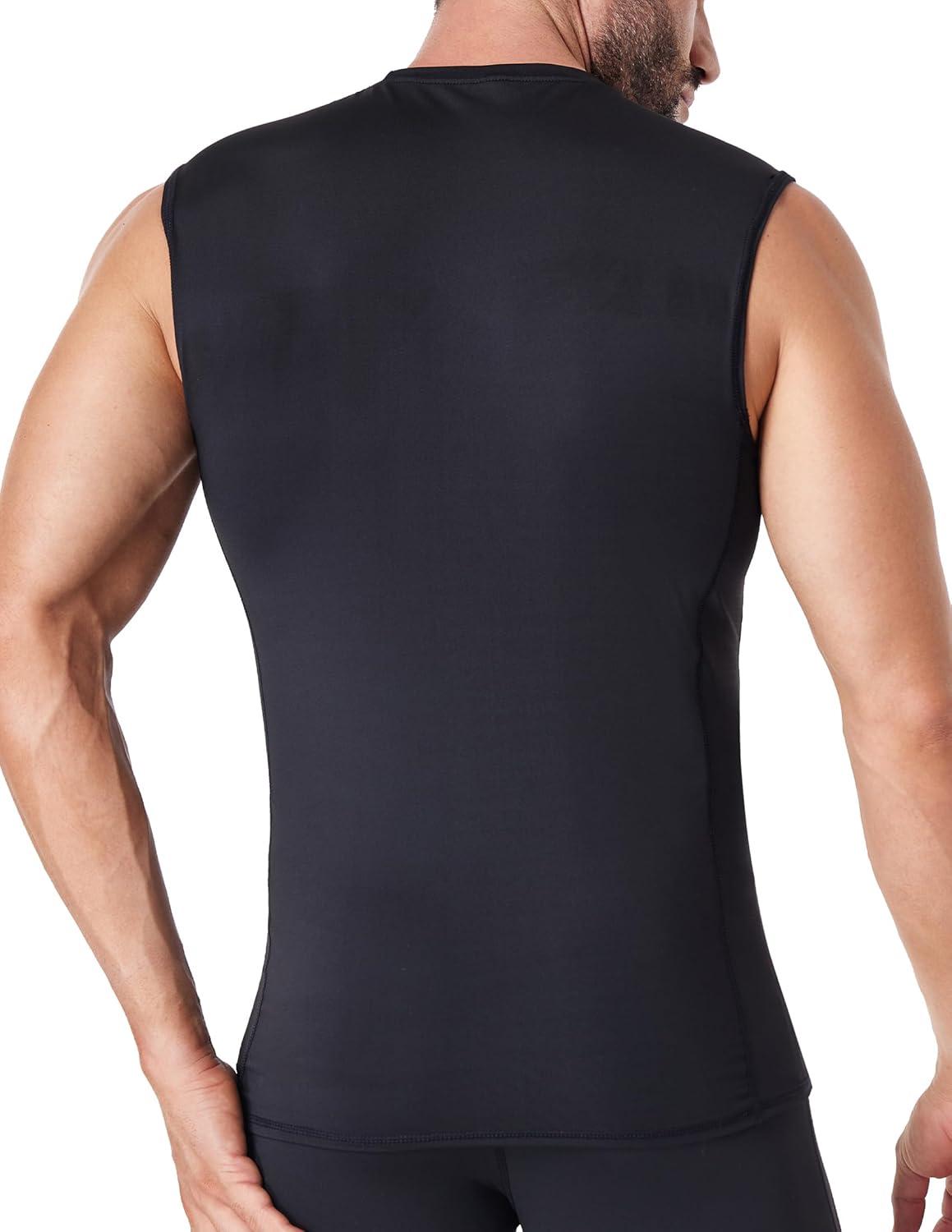 image:imageOYGSieg 56 Pack Mens Athletic Compression Shirts Sleeveless Tank Top Base Layer Sports Workout Shirts for Basketball5 Black